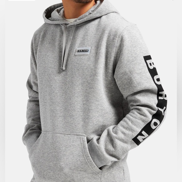 Burton Vault Pullover Hoodie Light Gray Hoodie with Black Accents Size XS - Picture 8 of 8